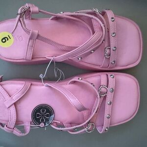 Pink Studded Women's Sandals